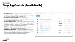 • Feed Syndication
• Feed Enrichment Capabilities
• Bid Rules + Flex Bidding
PGX
• Feed Health Monitoring
 