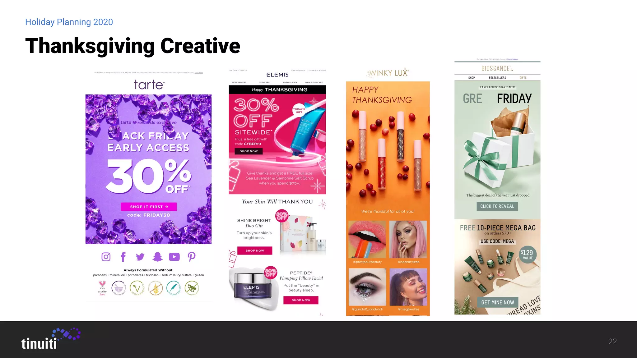 22
Holiday Planning 2020
Thanksgiving Creative
 