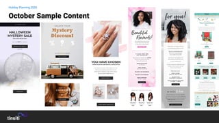 Holiday Planning 2020
October Sample Content
 