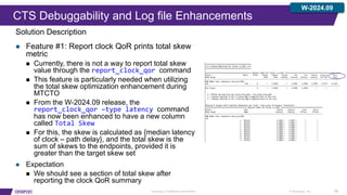 Fusion Compiler Incremental Clock Tree Synthesis Update W-2024.09_FC ...