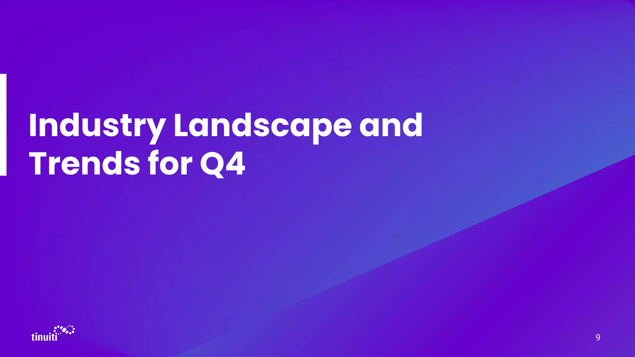 Industry Landscape and
Trends for Q4
9
 