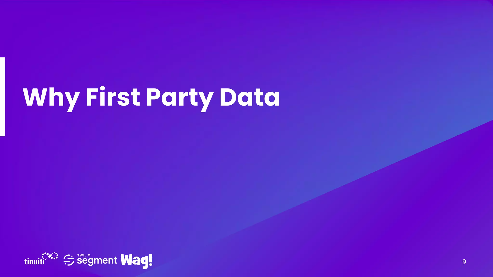 Why First Party Data
9
 