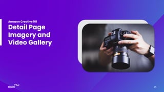 25
Amazon Creative 101
Detail Page
Imagery and
Video Gallery
 