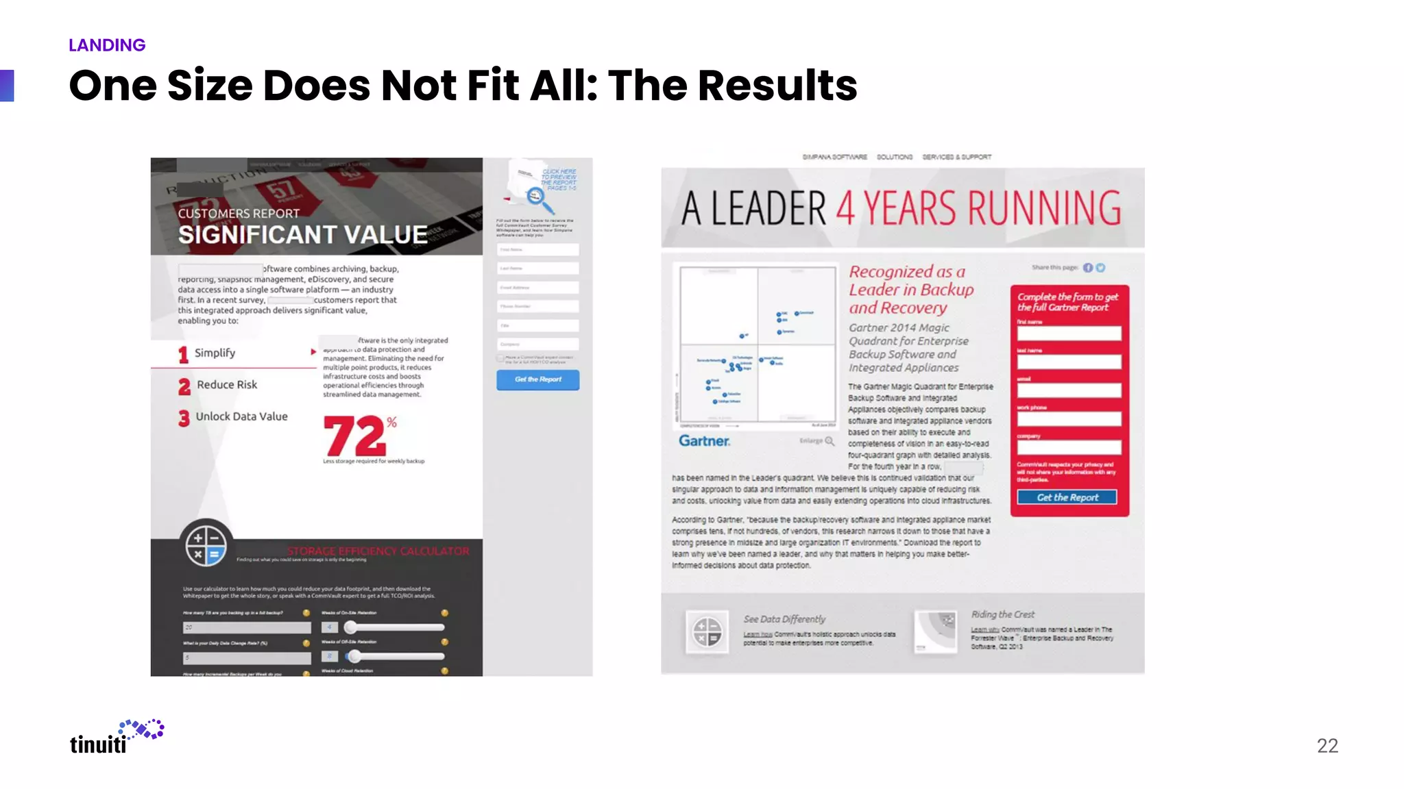 One Size Does Not Fit All: The Results
22
LANDING
 