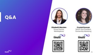 Q&A
Elizabeth Marsten
Group Director,
Marketplaces
Crystal Duncan
Senior Vice President,
Partnership Marketing
36
 