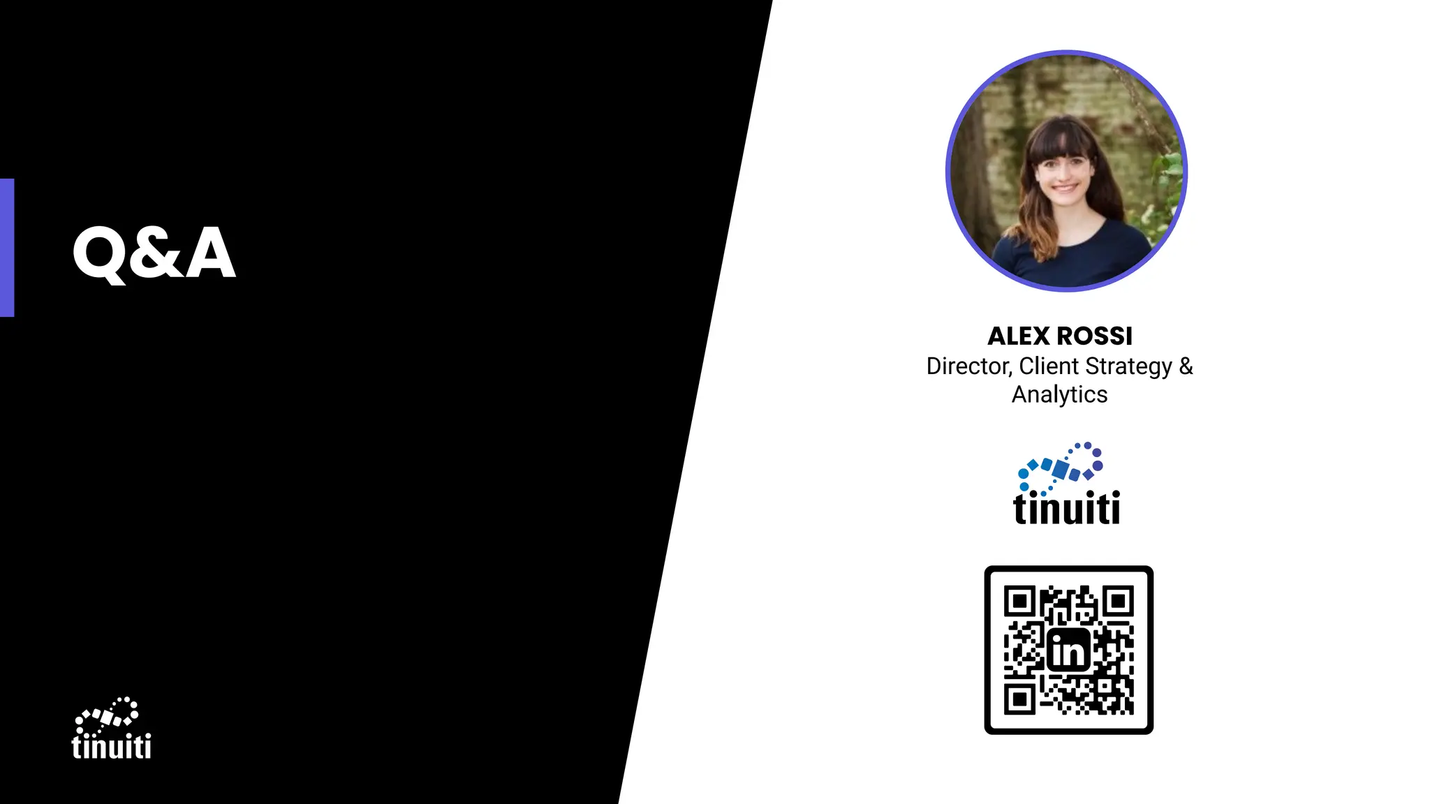 Q&A
ALEX ROSSI
Director, Client Strategy &
Analytics
 