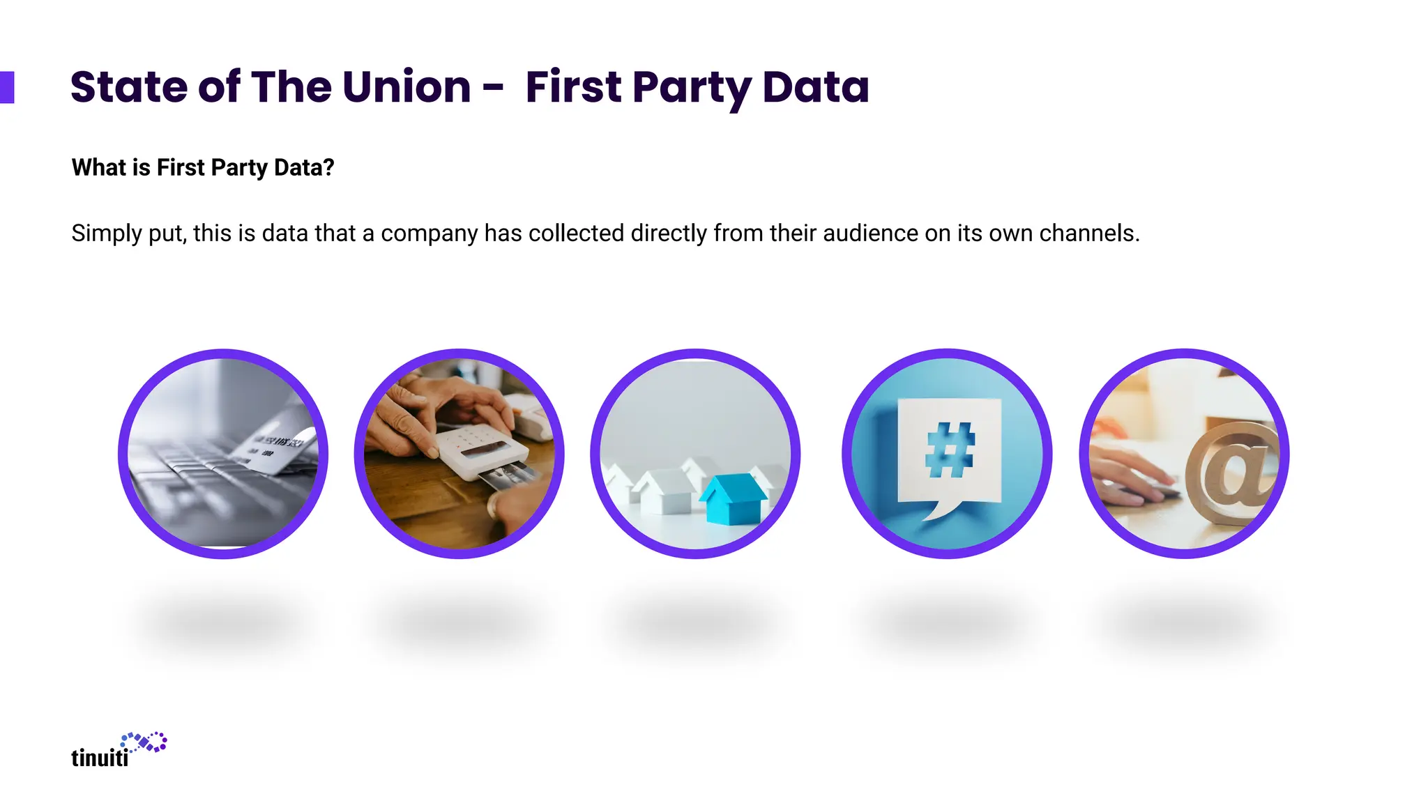 State of The Union - First Party Data
What is First Party Data?
Simply put, this is data that a company has collected directly from their audience on its own channels.
 