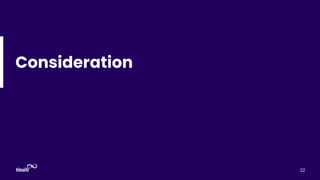 Consideration
22
 