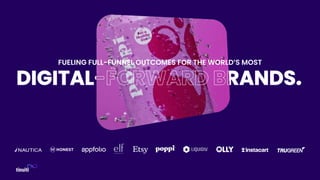 DIGITAL-FORWARD BRANDS.
FUELING FULL-FUNNEL OUTCOMES FOR THE WORLD’S MOST
 