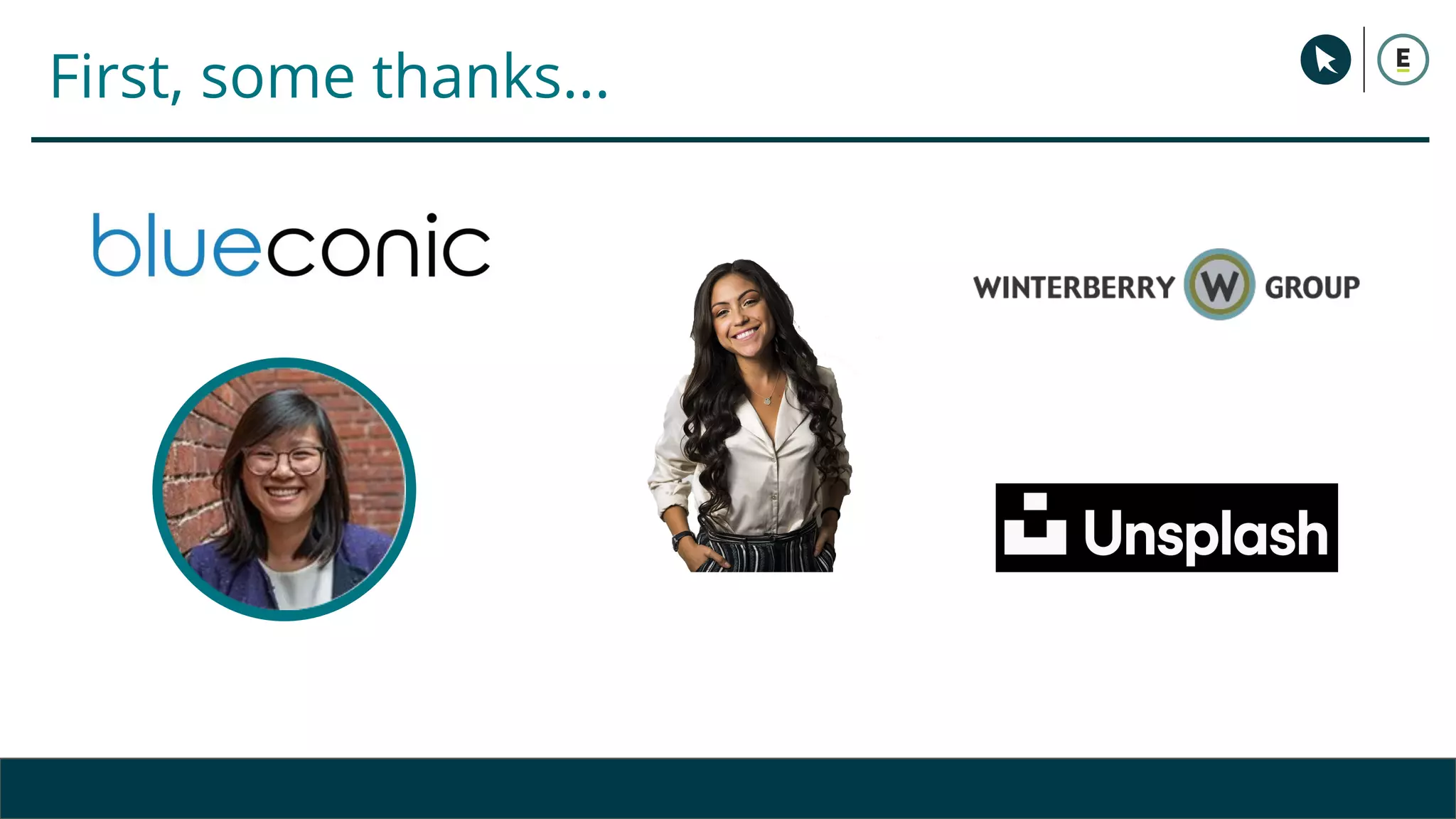 First, some thanks...
 