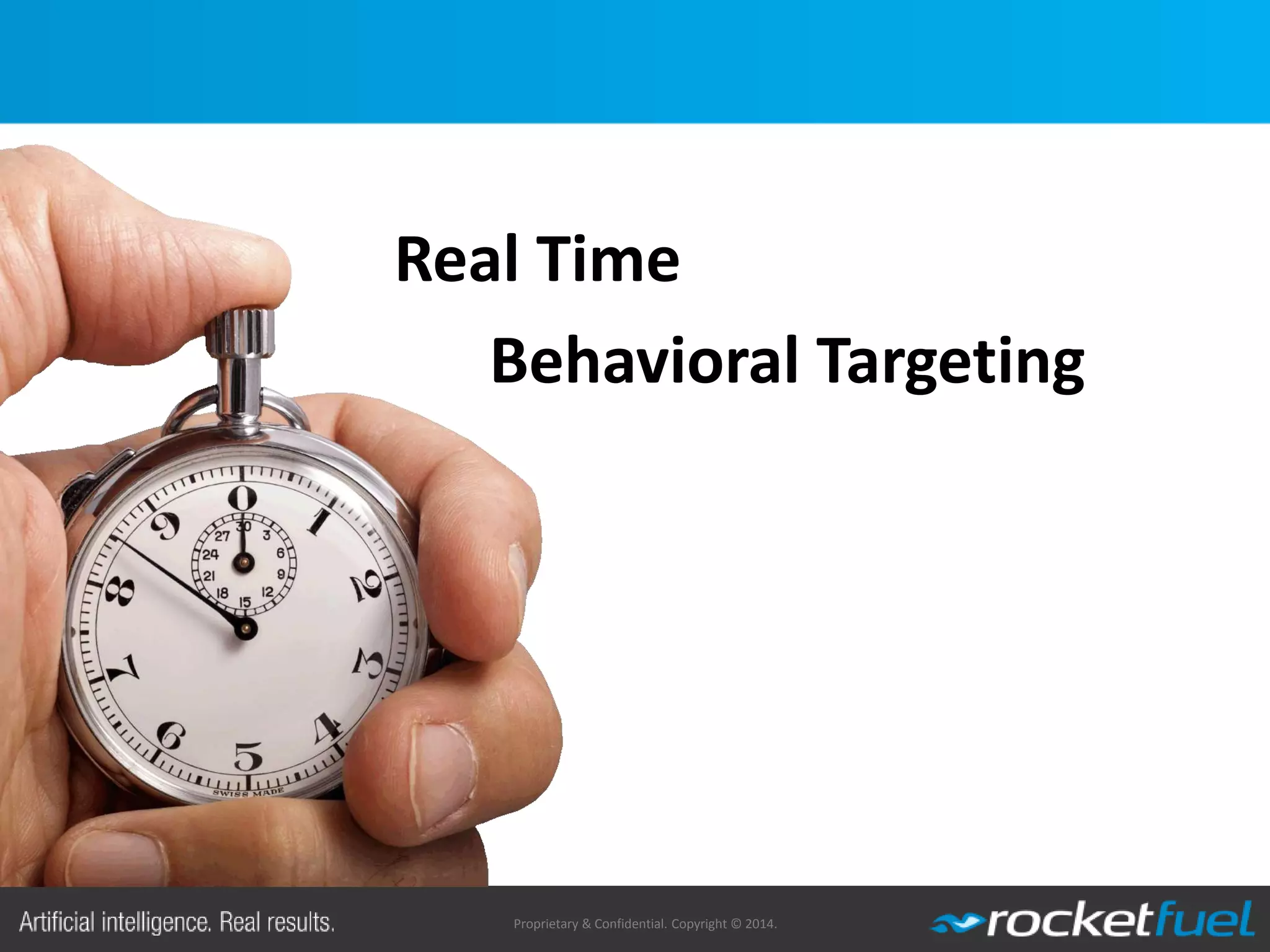 Proprietary & Confidential. Copyright © 2014.
Real Time
Behavioral Targeting
 