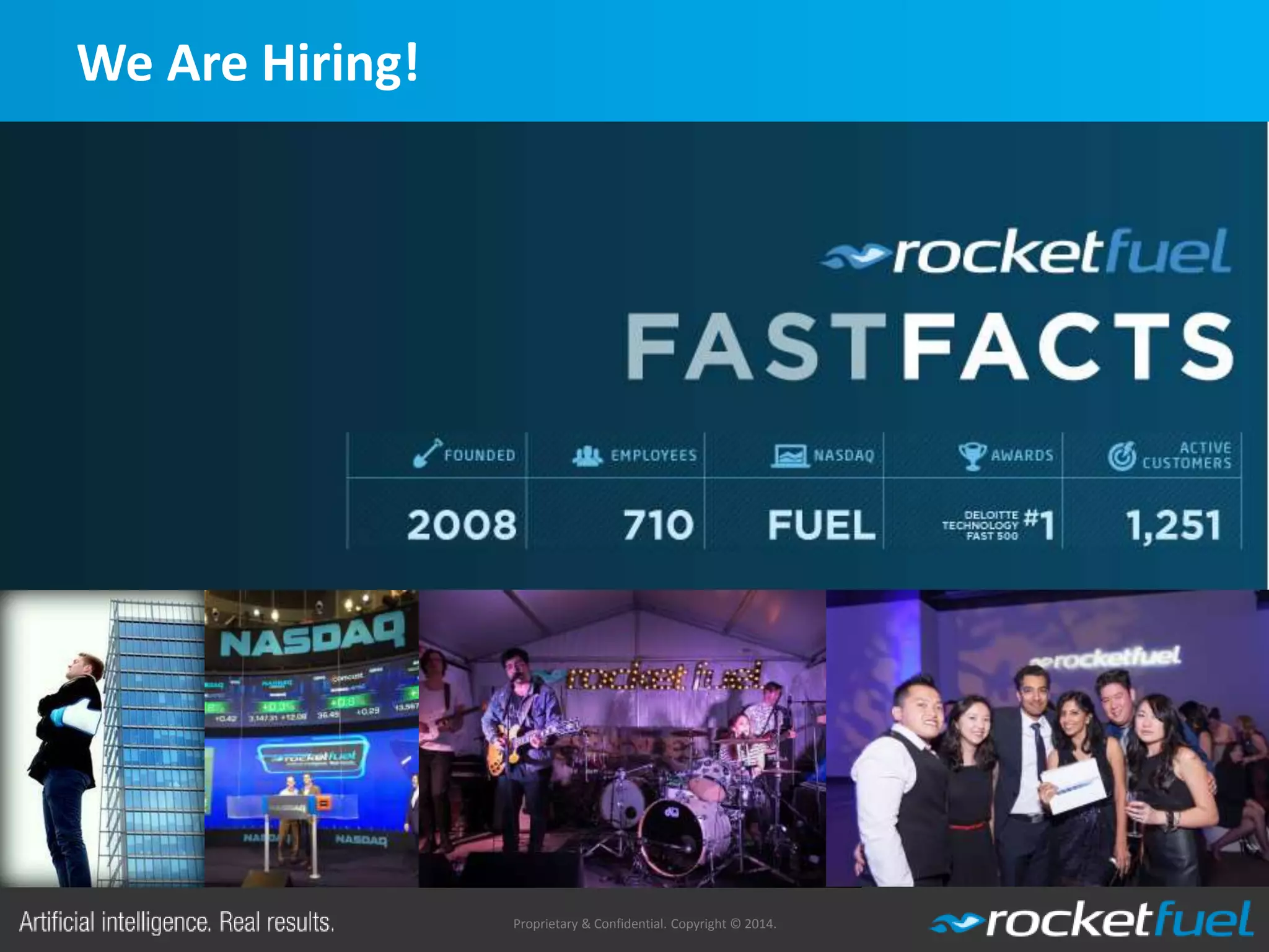 Proprietary & Confidential. Copyright © 2014.
We Are Hiring!
 