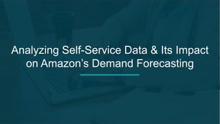 Using Amazon Demand Forecast To Increase Profitability