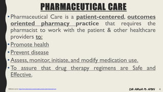 Pharmacy Practice: Pharmaceutical Care | PDF