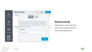 47
Klaviyo Level Up
person.bmw
 