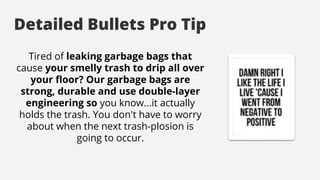 Tired of leaking garbage bags that
cause your smelly trash to drip all over
your ﬂoor? Our garbage bags are
strong, durabl...