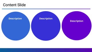 Content Slide
Description
Description Description
 