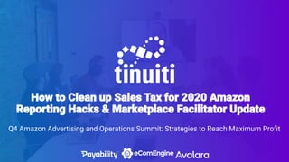 Q4 Amazon Advertising and Operations Summit: Strategies to Reach Maximum Proﬁt
 