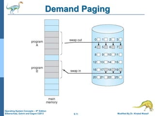 9.11 Modified By Dr. Khaled Wassif
Operating System Concepts – 9th Edition
Silberschatz, Galvin and Gagne ©2013
Demand Paging
 