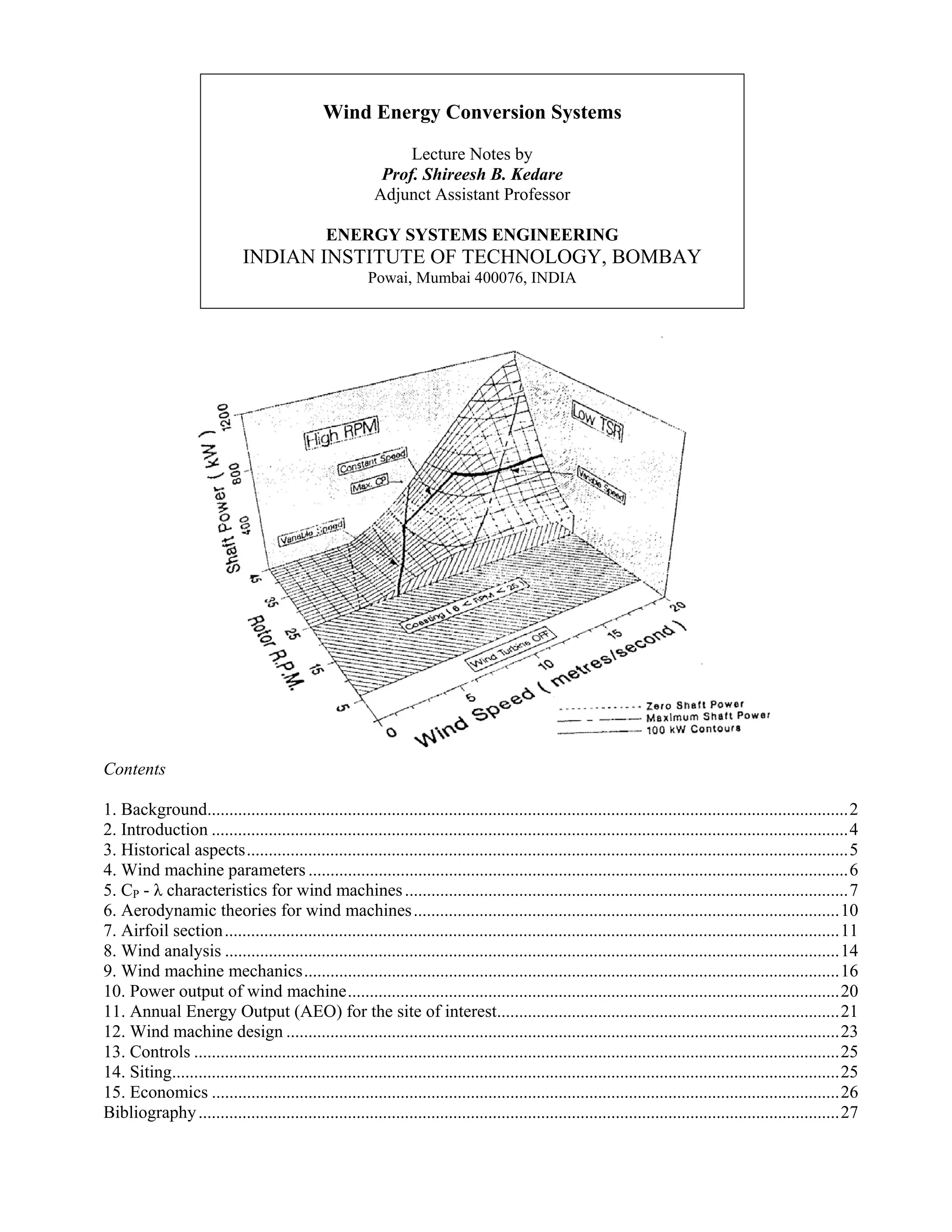 WIND ENERGY CONVERSION SYSTEM KEDARE | PDF