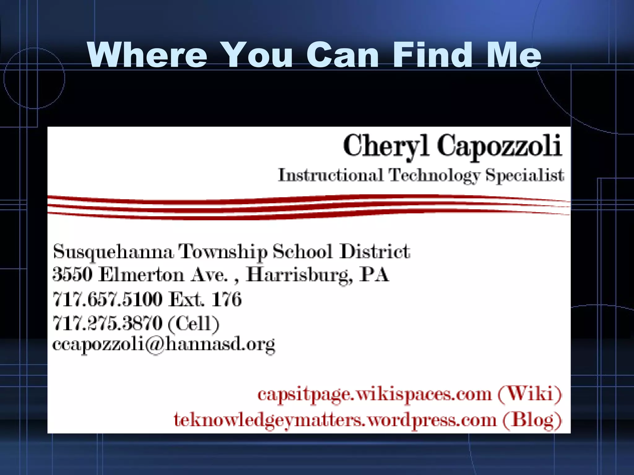 Where You Can Find Me 