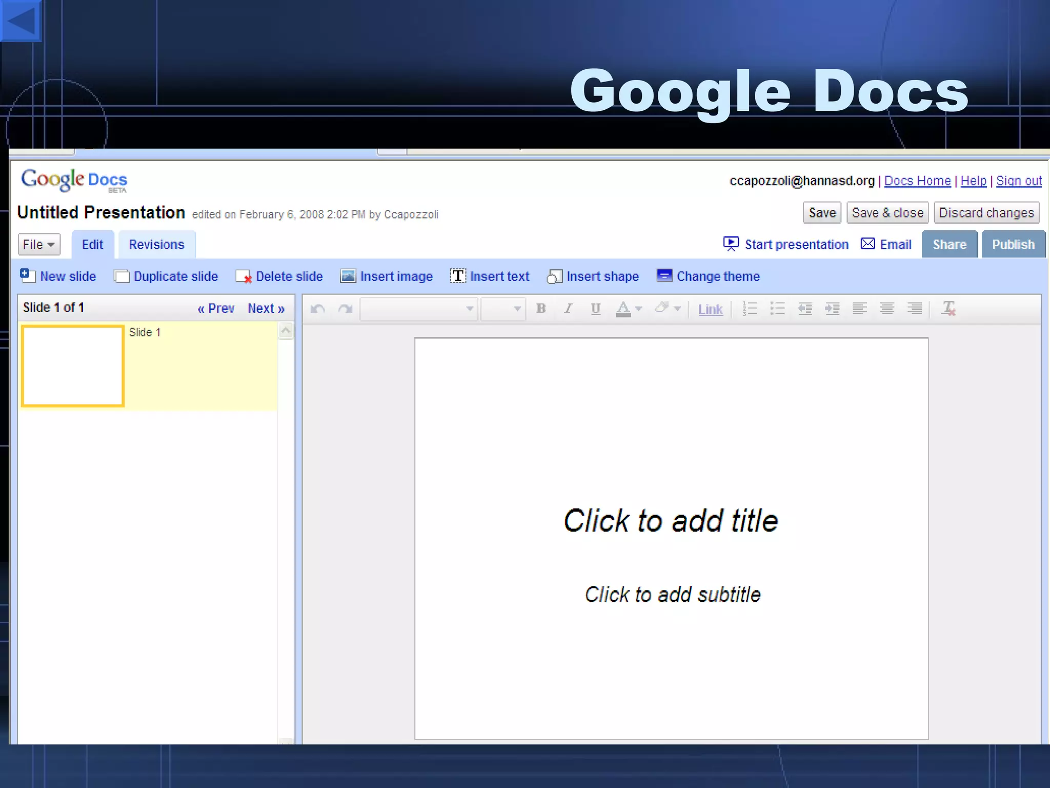 Google Docs 