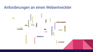 Anforderungen an einen Webentwickler
 