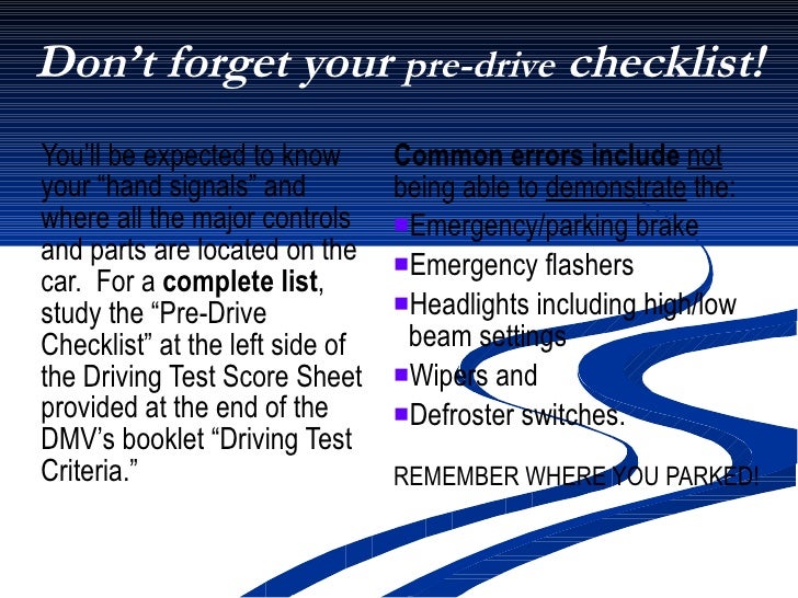 Pass The California Dmv S Driver Performance Evaluation 4 09
