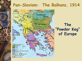 Pan-Slavism:  The Balkans, 1914 The “Powder Keg” of Europe 