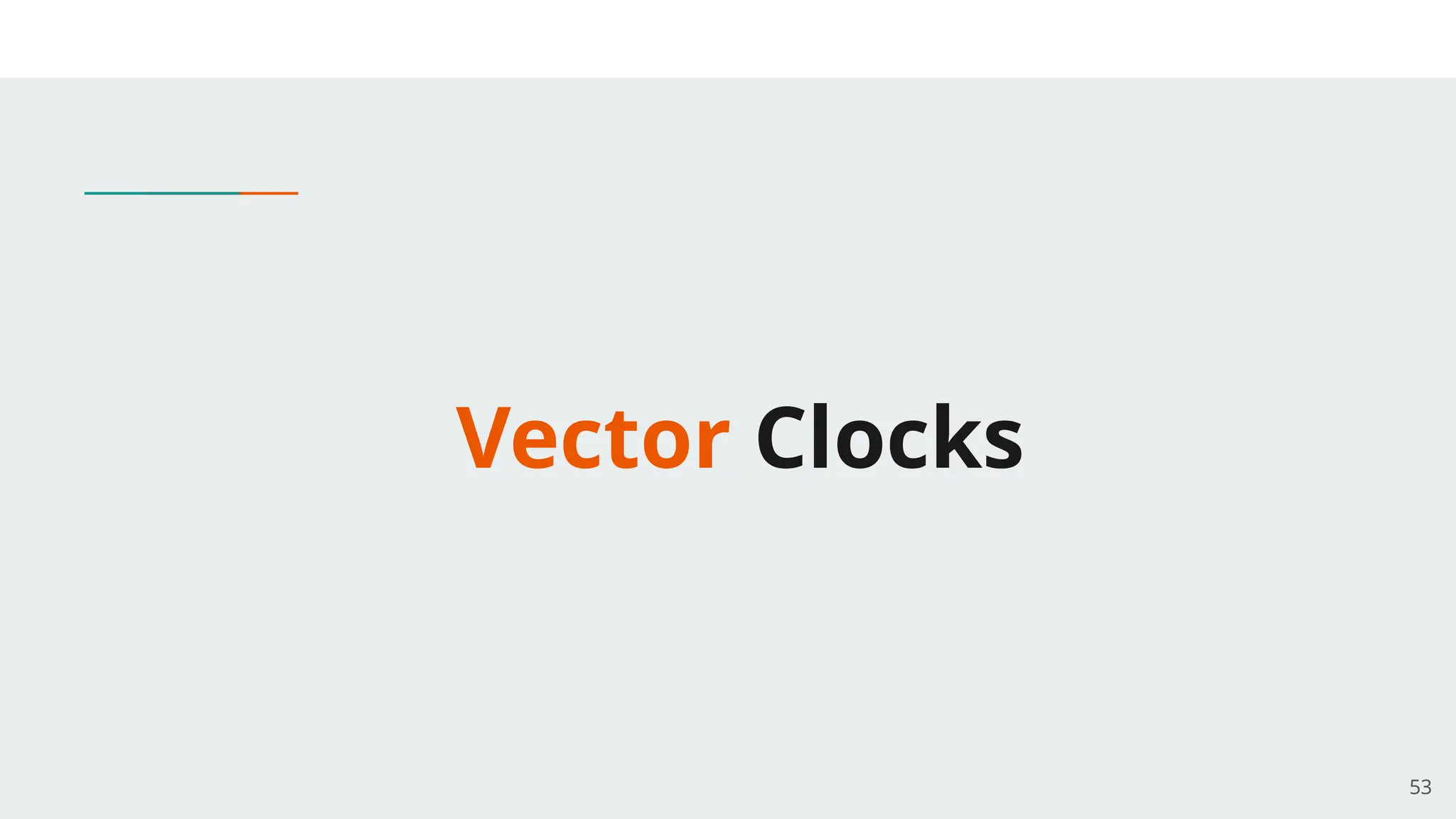 Vector Clocks
53
 