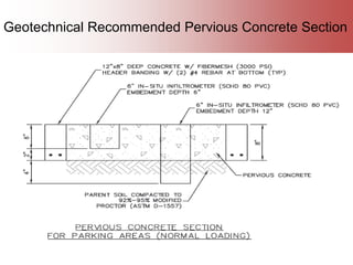 34
Geotechnical Recommended Pervious Concrete Section
 