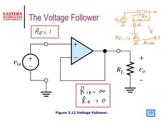 13Figure 2.12 Voltage Follower.
The Voltage Follower
 