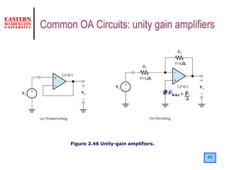 45
Figure 2.46 Unity-gain amplifiers.
Common OA Circuits: unity gain amplifiers
 