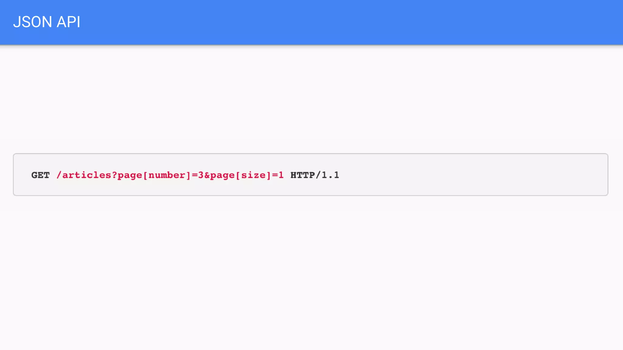 JSON API