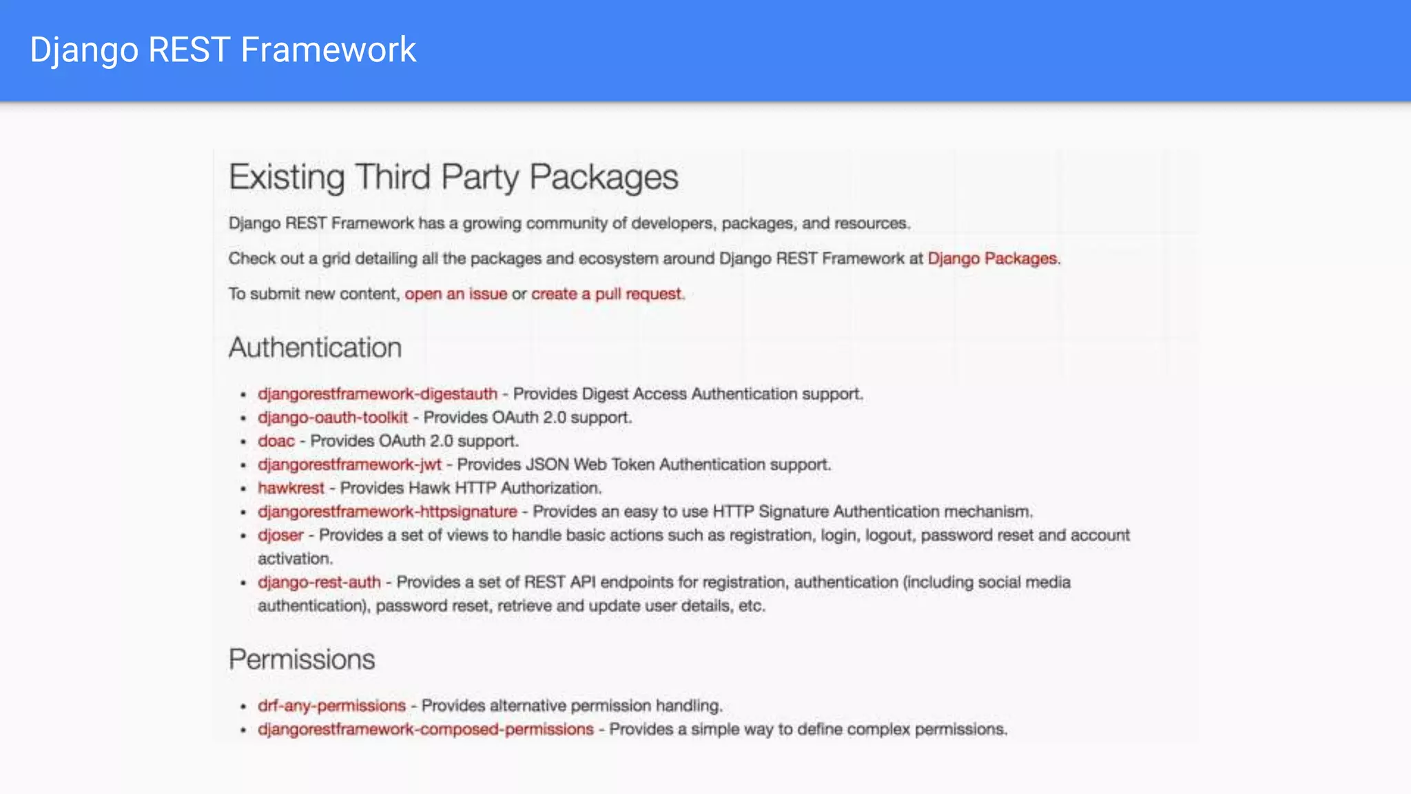 Django REST Framework