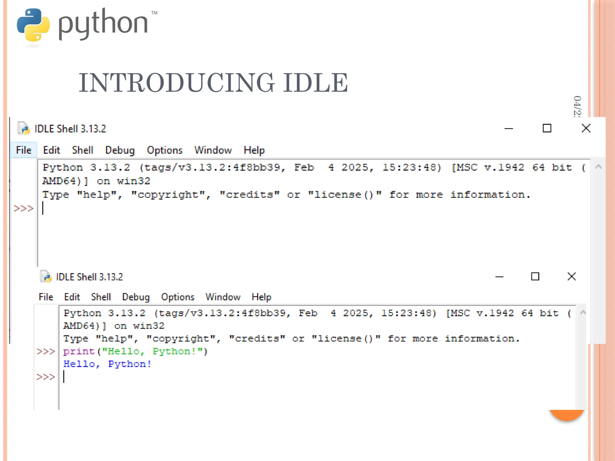 04/22/2025
INTRODUCING IDLE
 