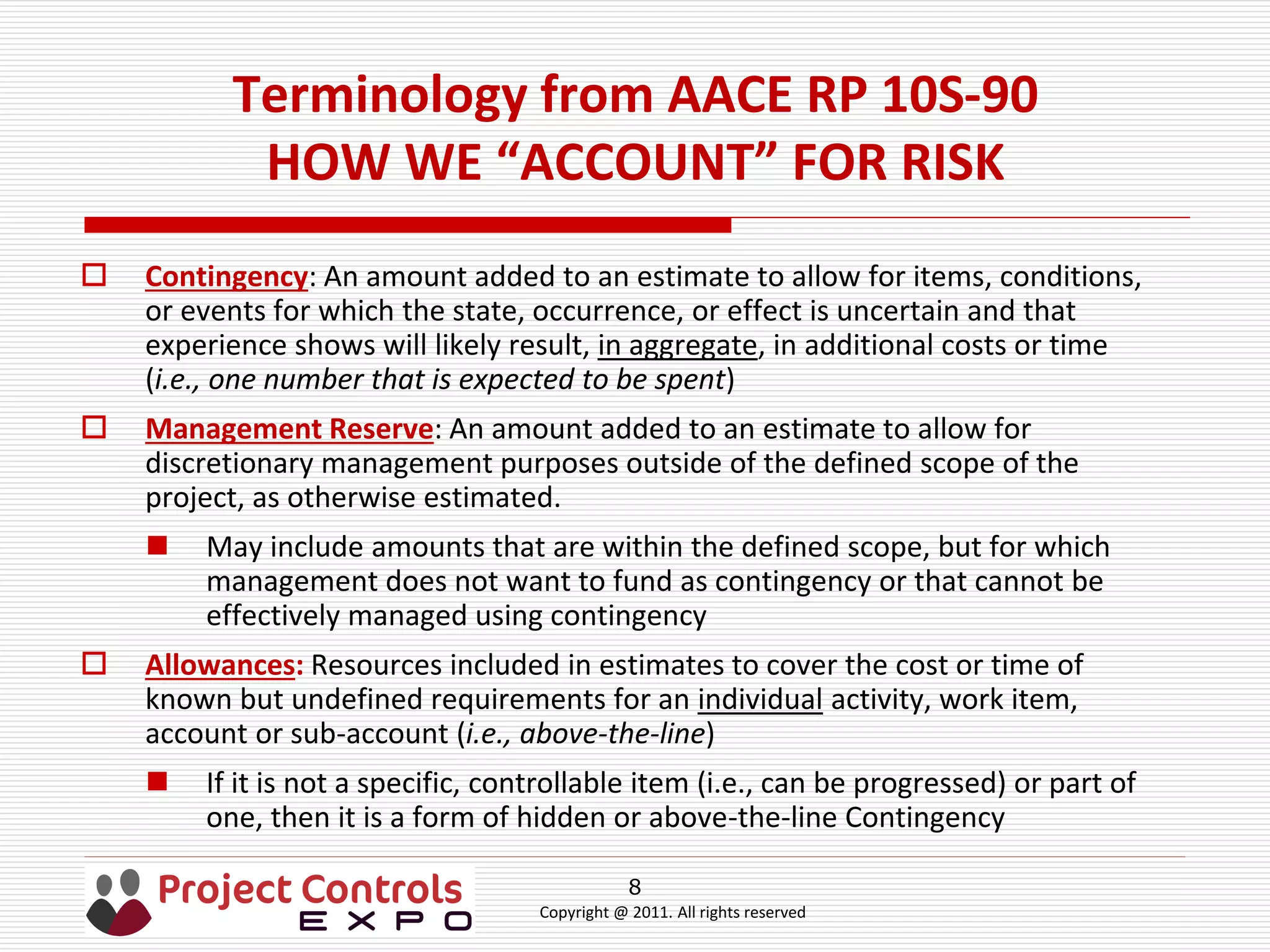 Session W1 - Reliable Risk Quantification For Project Cost and Schedule ...