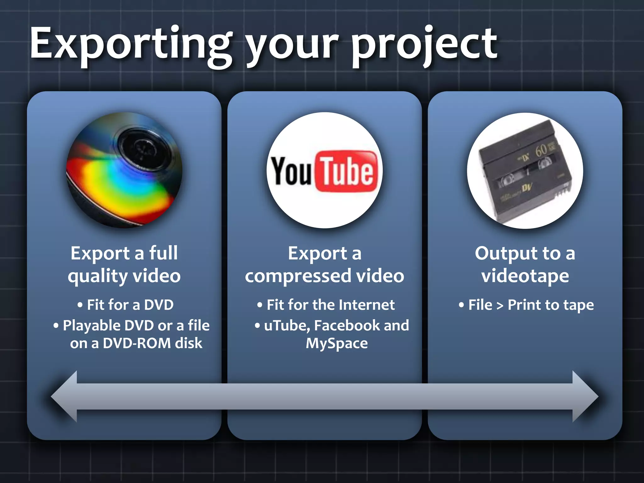 Exporting your project