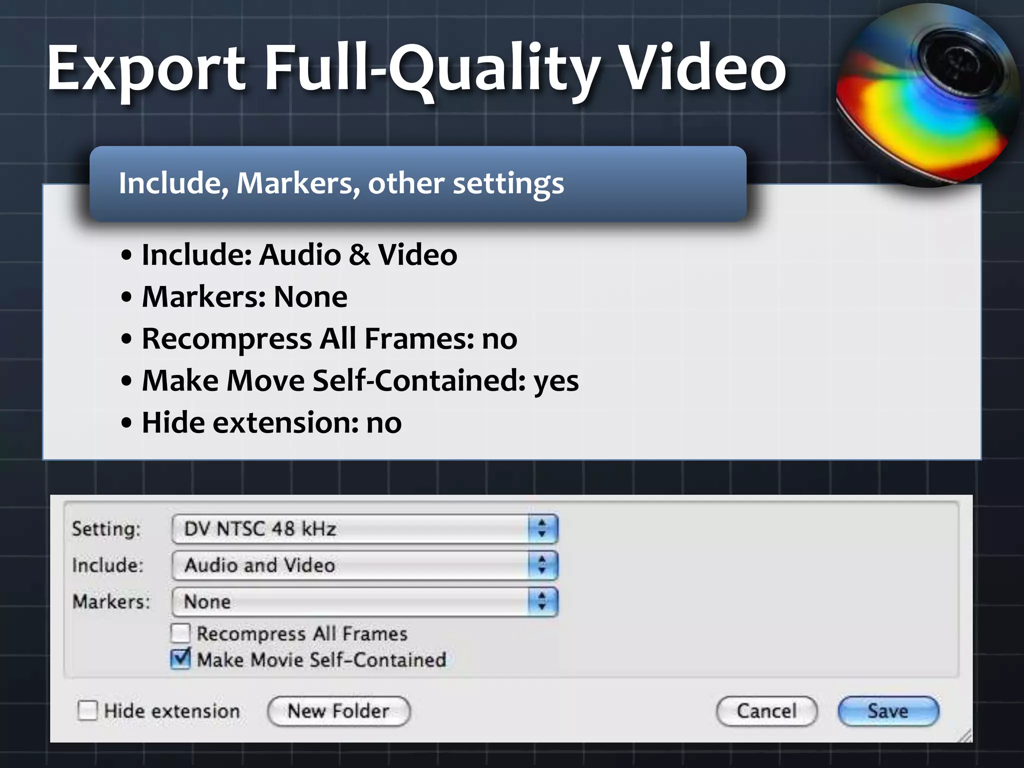 Export Full-Quality Video