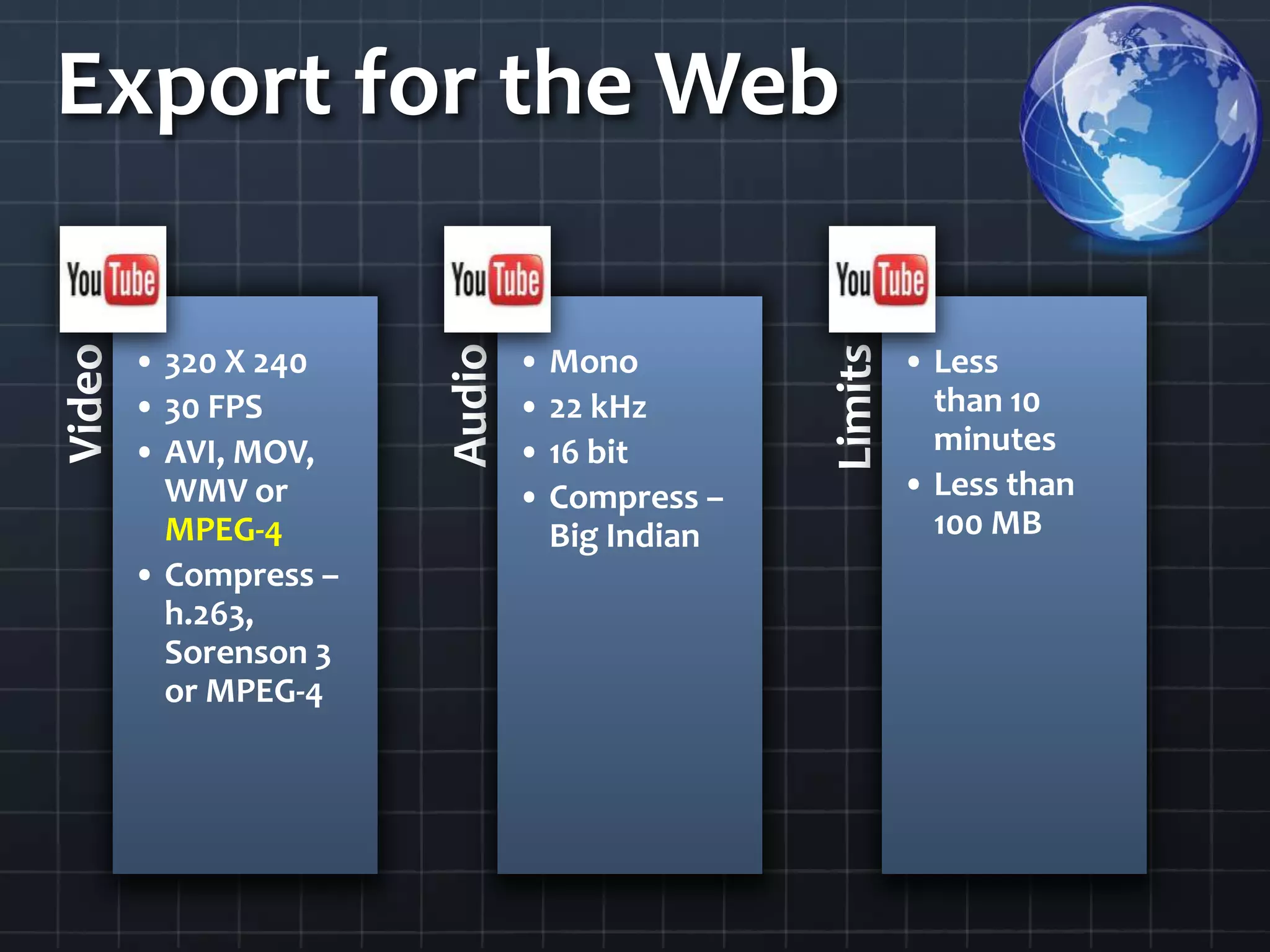 Export for the Web