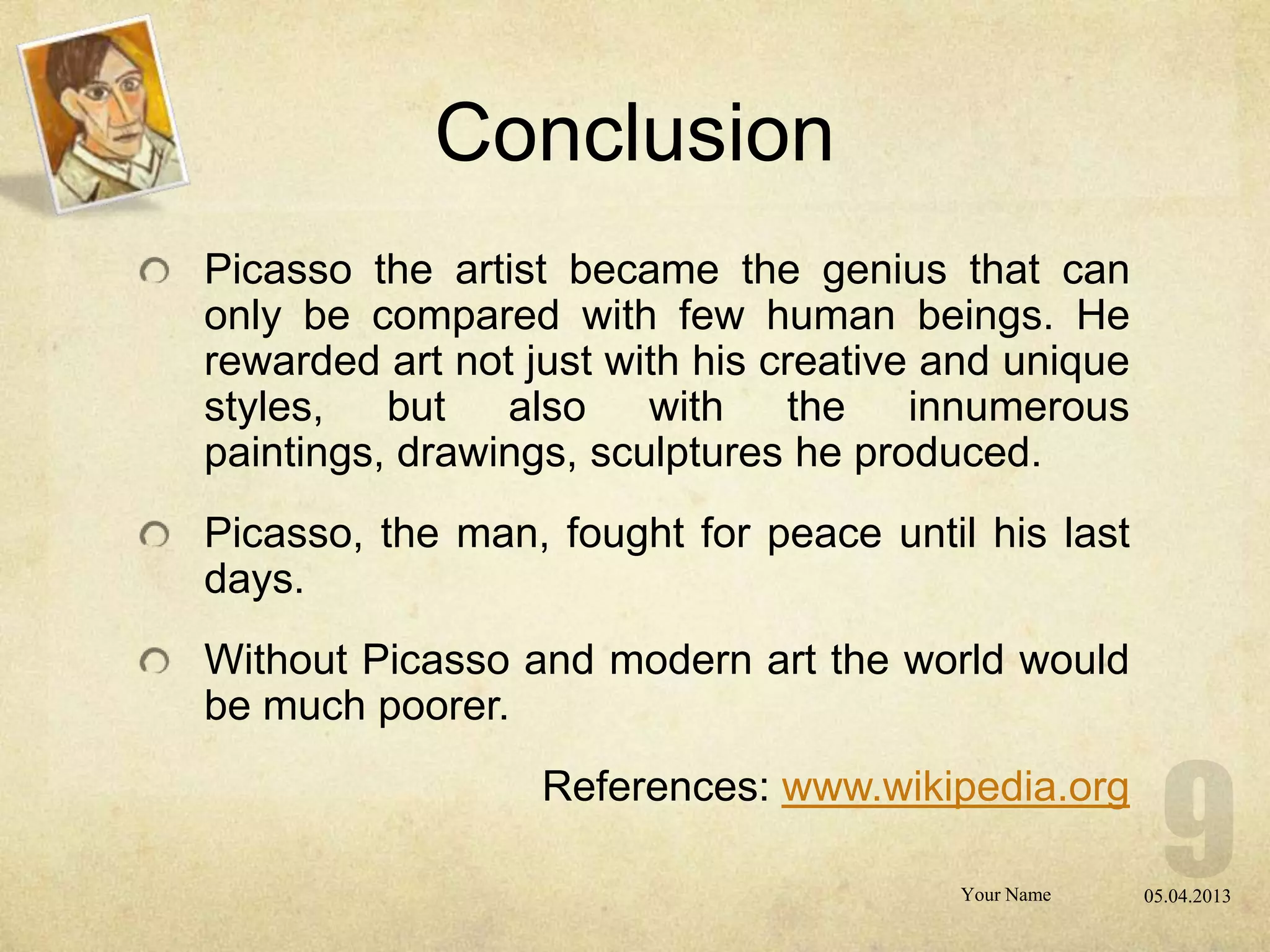 W10 is101 pablo-picasso-completed | PPTX