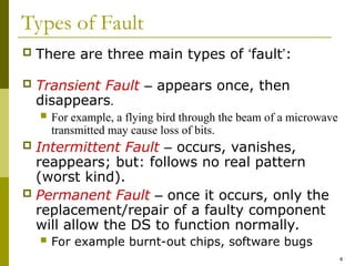 Transient Bug Introduction to Fault tolerance for ug students studying the ...