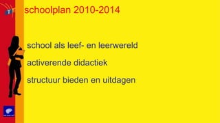 school als leef- en leerwereldactiverende didactiekstructuur bieden en uitdagenschoolplan 2010-2014