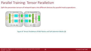 Tensor Parallel Model Parallel Scaling Up LLM Pretraining: Parallel Training | PDF