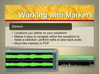 Working with Markers