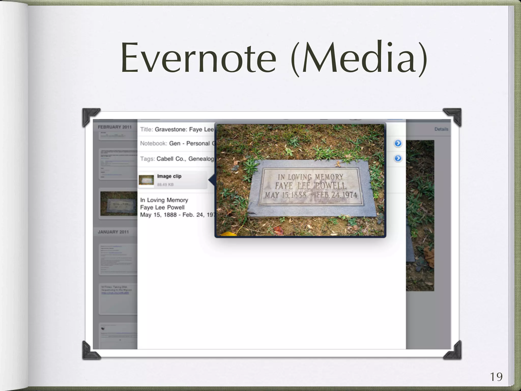 Evernote (Media)




                   19
 