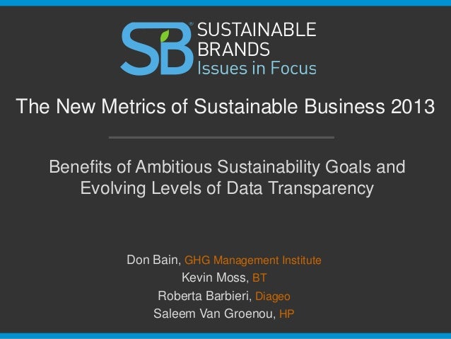 benefits of ambitious sustainability