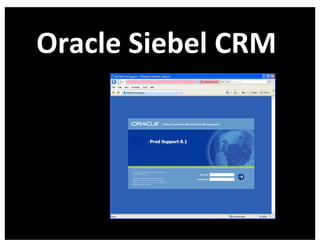 Oracle	
  Siebel	
  CRM

 