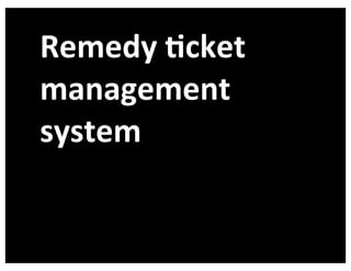 Remedy	
  +cket	
  
management	
  
system

 