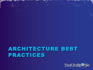 Architecture Best Practices on Windows Azure | PPT